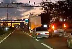 Düğün konvoyunda trafiği tehlikeye attılar