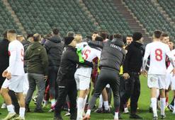 Türkiye U21 - Sırbistan U21 maçının ardından arbede yaşandı