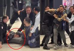 Güvenlik görevlisi tartıştığı vatandaşın bacağını ısırdı; o anlar kamerada