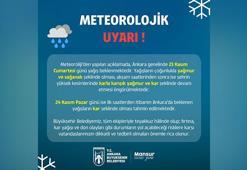 Ankara Büyükşehir Belediyesi'nden 'sağanak' uyarısı