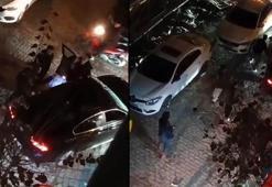 Sultangazi'de kavgadan kaçarken park halindeki araçlara böyle çarptı