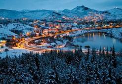 Tunceli’de kar güzelliği dronla görüntülendi