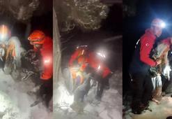 Kayıp çift, 'Sesimi duyan var mı' anonsuyla gece karda donmak üzereyken bulundu