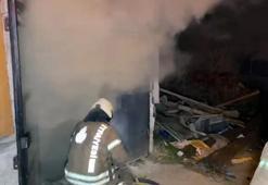 Avcılar'da yatak imalathanesinde yangın