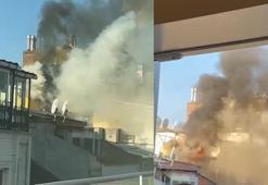 Beyoğlu'nda 5 katlı otelde çıkan yangın söndürüldü