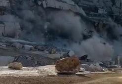 Balıkesir'de, kullanılmayan mermer ocağındaki göçük kamerada