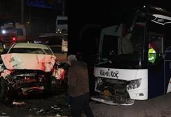 Aksaray'da yolcu otobüsü ile otomobil çarpıştı: 1 ölü, 1 yaralı