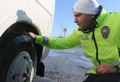 Bolu Dağı'nda kış lastiği denetimi