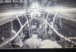 Özel halk otobüsünde fenalaşan yolcuyu hastaneye yetiştirdi; o anlar kamerada