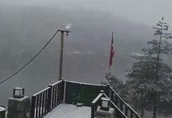 Karabük’ün yüksek kesimlerine kar yağdı