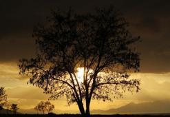 Burdur Gölü'nde 'kış güneşi' manzarası