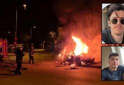 Eve çarpıp alev alan otomobilde ölen 4 kişinin kimlikleri belli oldu