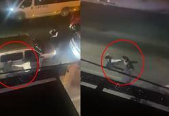 Sancaktepe'de kaza sonrası tekme ve yumruklu kavga kamerada