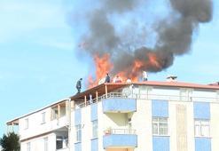 Maltepe’de çatı yangını