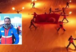 Kalp krizi sonucu ölen milli kayakçı anısına meşaleli gösteri