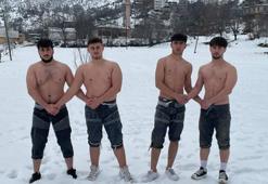 Karda güreş provası