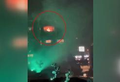 Yılbaşı gecesi atılan havai fişekler, evin balkonuna isabet etti