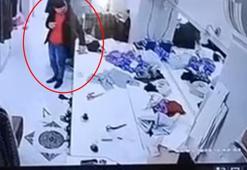 Sultangazi'de terzide önce çay içti; sonra masadaki cep telefonunu çaldı