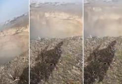 Konya'da obruk oluşumu cep telefonu kamerasında