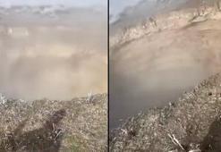 Konya'da obruk oluşumu cep telefonu kamerasında