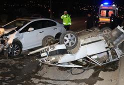 Tokat'ta 2 otomobilin karıştığı kaza kamerada; 1 ölü, 2 yaralı