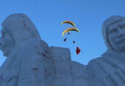 Sarıkamış Şehitleri anısına yapılan 'Kardan Heykeller Sergisi' izlenime açıldı