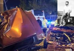 Refüjdeki direğe çarpan otomobil ikiye bölündü: 2 ölü, 1 yaralı