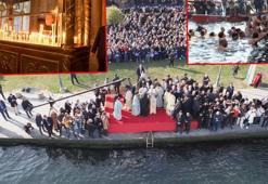 Haliç'te haç çıkartma töreni yapıldı