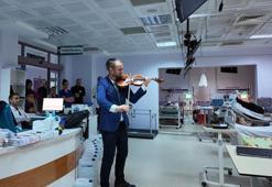 Tunceli’de diyaliz hastalarına keman dinletisi