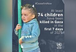 UNICEF: 2025'in ilk haftasında Gazze'de 74 çocuk hayatını kaybetti