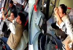 Oğlunu göstermeyen eşine otobüs direksiyonunda biber gazı sıktı, kolunu ısırıp, boynundan bıçakladı
