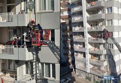 Güvenlik halatı sayesinde ölümden döndü