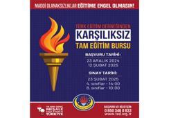 Türk Eğitim Derneği’nden Tam Eğitim Bursu