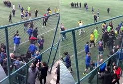 Trabzon’da amatör maçta kavga; o anlar kamerada