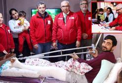 DHA'nın haberi üzerine kazada yaralanan kuryenin ailesine yardım eli uzandı