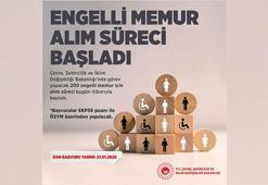 Çevre, Şehircilik ve İklim Değişikliği Bakanlığı, 200 engelli memur alımı yapacak