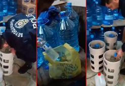 Beyoğlu'nda sucu dükkanına sahte içki operasyonu: Damacana ve bidonlarda 72 litre ele geçirildi