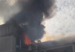 Sultanbeyli'de tekstil atölyesinde yangın