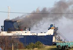 Samsun'da kuru yük gemisinde yangın
