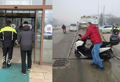Akrobatik hareketlerini sosyal medyada paylaşan motosiklet sürücünün ehliyetine el konuldu