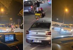 Sancaktepe'de yol kavgası kamerada