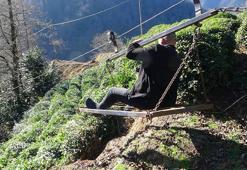 Yol yapıldı, teleferikle tehlikeli yolculuk son buldu