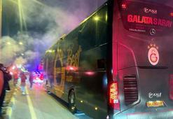 Galatasaray'a Gaziantep'te coşkulu karşılama