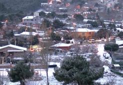 Kartal Aydos'ta çatılar beyaza büründü