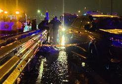 Ataşehir'de 6 aracın karıştığı zincirleme kaza:1 ölü, 2 yaralı