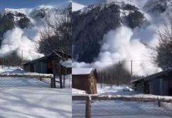 Artvin’de çığ düştü; o anlar kamerada