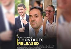 IDF, serbest bırakılan 3 İsrailli esiri teslim aldı