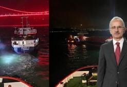 Bakan Uraloğlu: Sarıyer'de sert hava koşullarından etkilenen gemi, güvenli bölgeye çekildi
