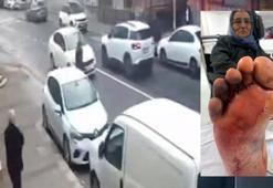 Avcılar'da otomobil karşıdan karşıya geçmek isteyen kadının ayağını ezdi