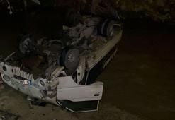 Bursa'da, 2.14 promil alkollü olan sürücünün kullandığı kamyonet dereye düştü